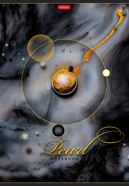 Тетрадь А4 80 л. лин. "Pearl" на скобе 3 диз. в блоке  мат ламин,тиснение