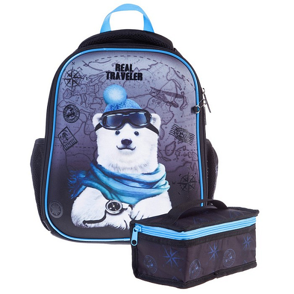 Рюкзак Hatber ERGONOMIC MINI -Bear travel- 35Х27Х13см EVA материал нагрудная стяжка светоотраж. 1 от