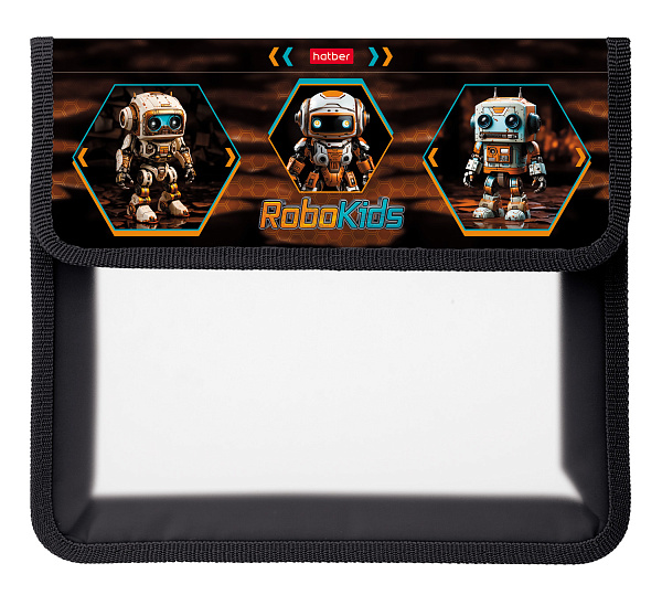 Папка для тетрадей А5 1 отд. Hatber.Робо на липучке. Индив.упак.