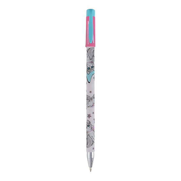 Ручка шариковая 0,5 мм "HappyWrite. FunColor.Кошка" СИНЯЯ