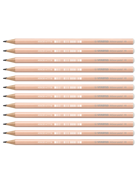 Карандаш ч/г ТМ STABILO Schwan Pastel 421 круглый HB, персиковый корпус пастель