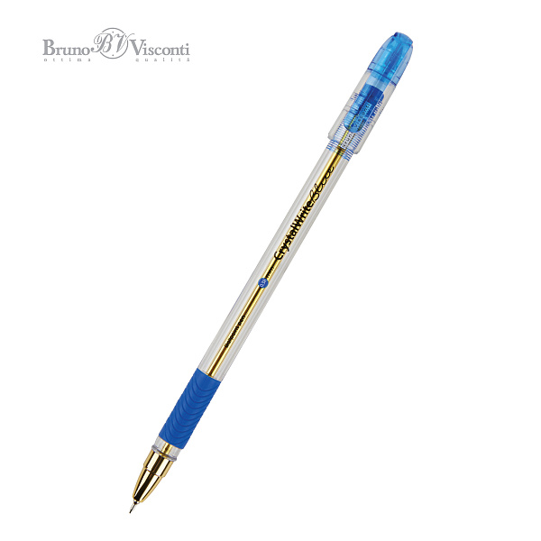 Ручка шариковая 0,38 мм Bruno Visconti "CrystalWrite" СИНЯЯ