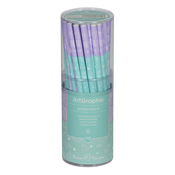 Карандаш ч/г HB "ArtGraphix. Zefir. Зефирные животные. Единорог и радуга" (пластиковый )