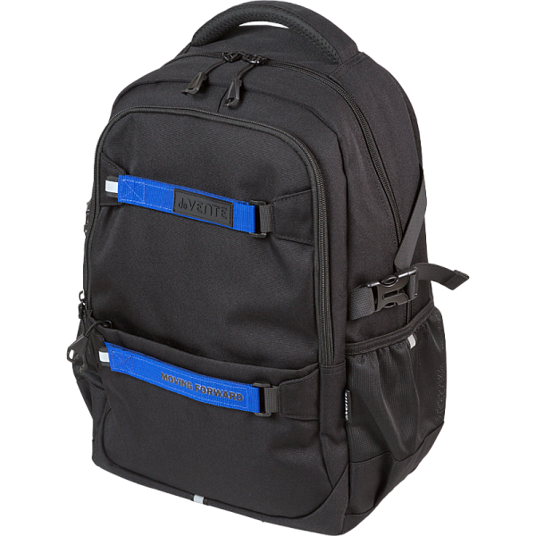 Рюкзак "deVENTE. Moving Forward. Electric" подростковый 44x30x20 см (19 л) 700 г, плотный износостойкий полиэстер с водоотталкивающей пропиткой, 2 отделения на молнии, одно с уплотненным отделением для ноутбука до 15 дюймов и книг и карманом для учеб