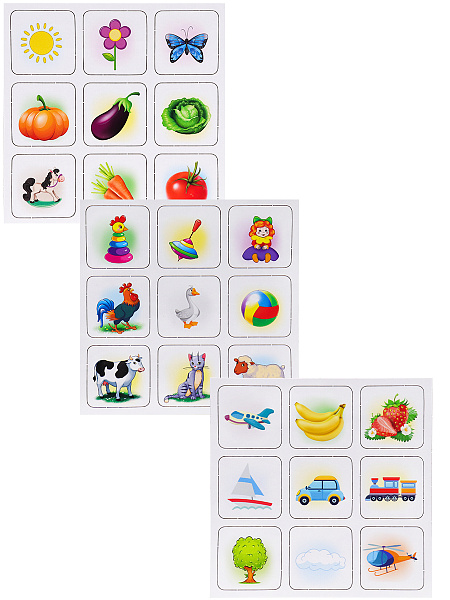 ЛОТО (30 фишек) + ПАЗЛЫ 24 эл. ДЛЯ МАЛЫШЕЙ