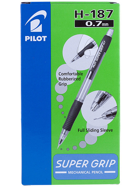 Карандаш автомат. 0,7 мм Pilot Super Griр, с ластиком, синий корпус