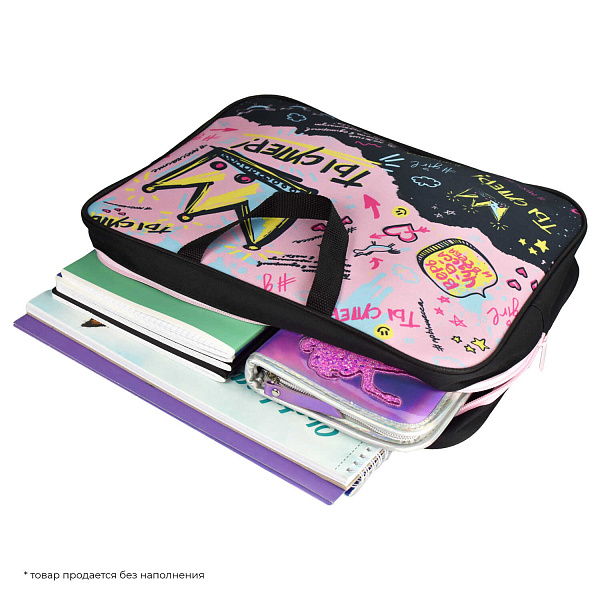 Папка для тетрадей А4 Феникс+ "ТЫ СУПЕР!" (34.5х26х7 см, 1 отд. молния, водоотталкивающая ткань, сублимационная печать)