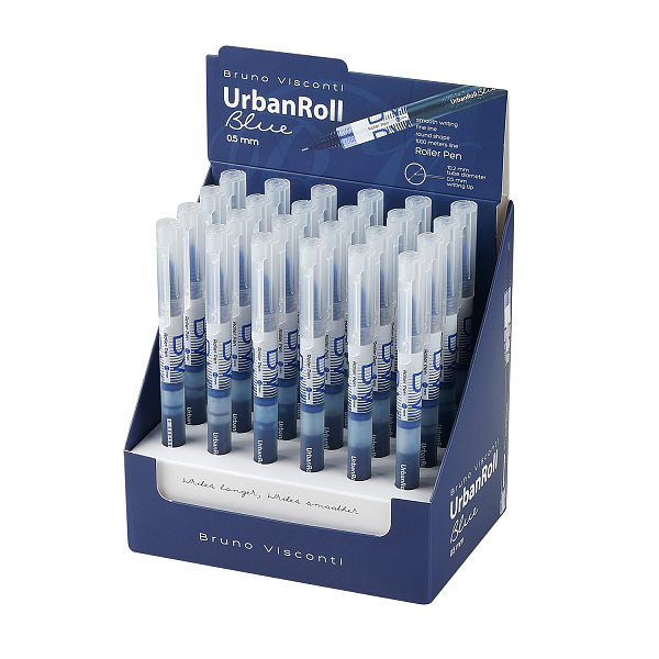 РУЧКА "UrbanRoll" ШАРИКОВАЯ (РОЛЛЕР) С ЖИДКИМИ ЧЕРНИЛАМИ, 0,5 ММ, СИНЯЯ (10702070/220524/3182994,КИТАЙ)