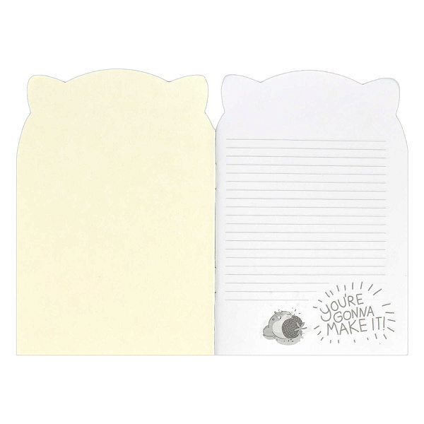 Блокнот 120*170 32 л. лин. "ОТДЫХ" /фигурная вырубка, мягкий переплёт (2 скобы). вн.блок - белый офсет, Обложка - мелованный картон 190 г/м², матовая ламинация/