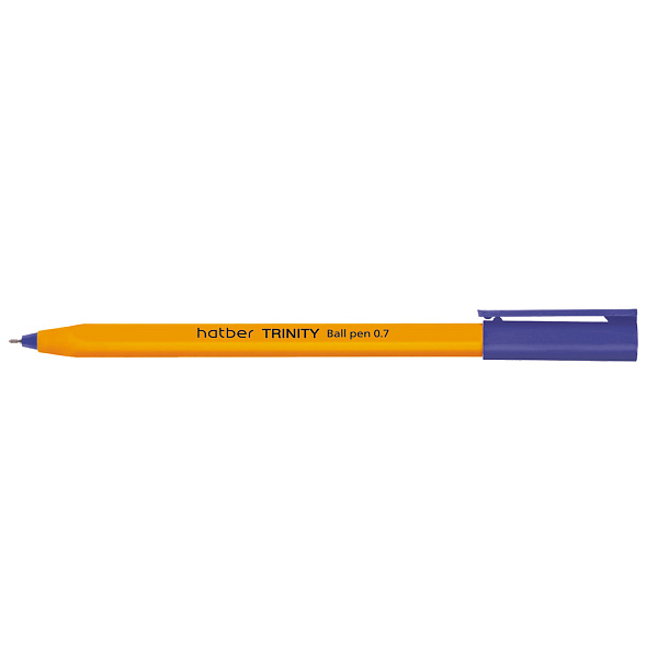 РУЧКА Hatber шариковая TRINITY orange Синяя 0,7мм чернила на масл.основе  36 шт в картонной Дисплей-витрине
