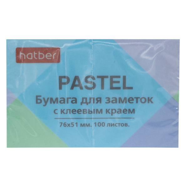 Бумага на л/п  76*51 100л. Hatber -ПАСТЕЛЬ- Голубая в индив.упак.