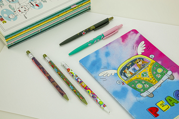 Ручка шариковая 0,5 мм "HappyClick. Эскимо" СИНЯЯ 