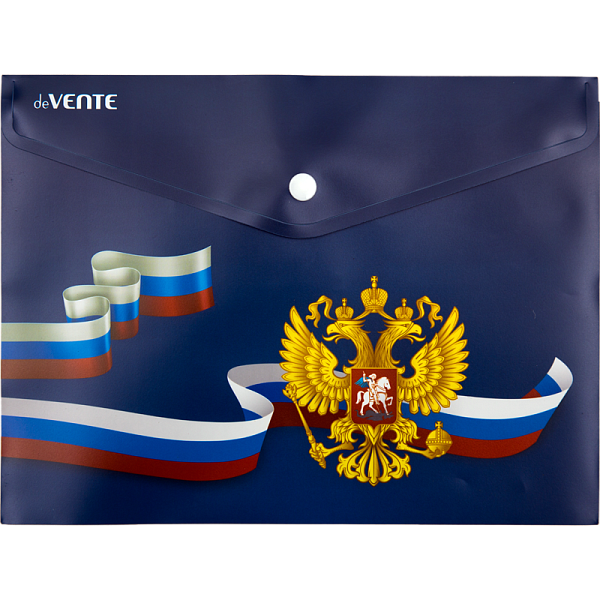 Папка-конверт на кн. А5 "deVENTE. Герб" 180 мкм, непрозрачная с рисунком, индивидуальная маркировка