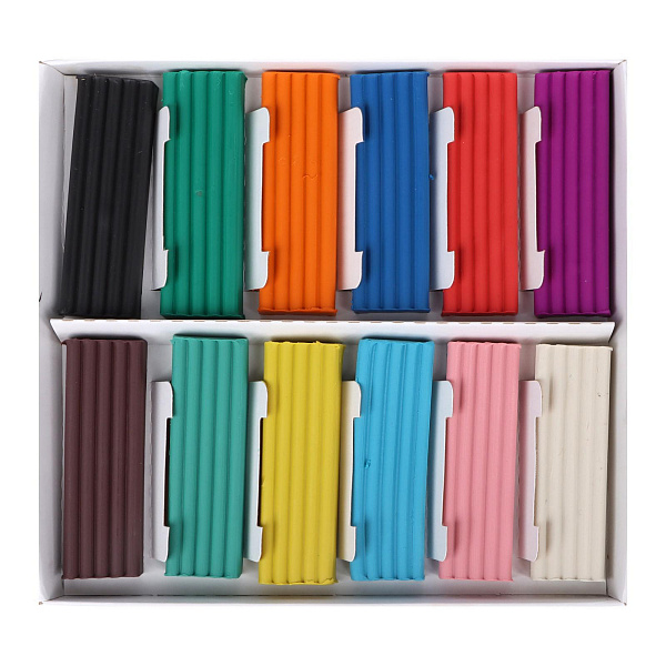 Пластилин 12 цв. классический "Цветик", 180г в карт.кор.