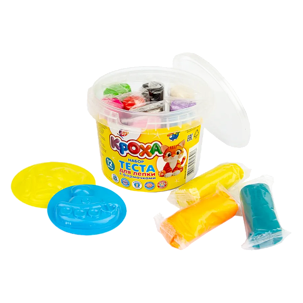 Набор теста для лепки Луч 12 цветов с формочками