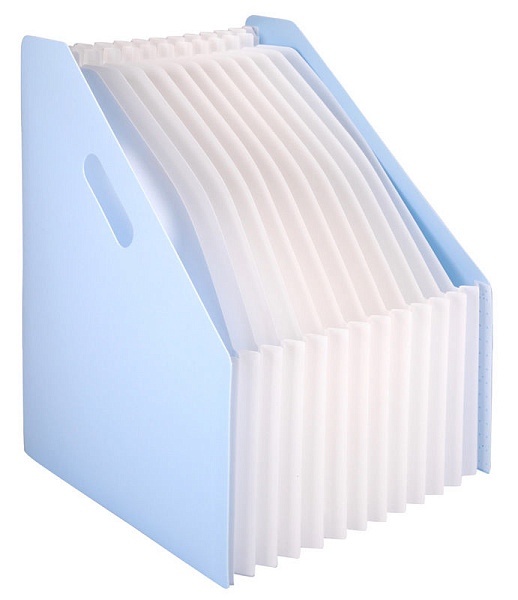 Лоток вертикальный Deli Macaron 13отд. складной для бумаг A4 ассорти полипропилен