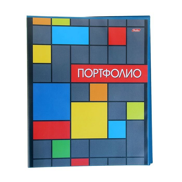 Портфолио Папка пластиковая 20 вкладышей А4 "Яркая графика" корешок 14 мм 