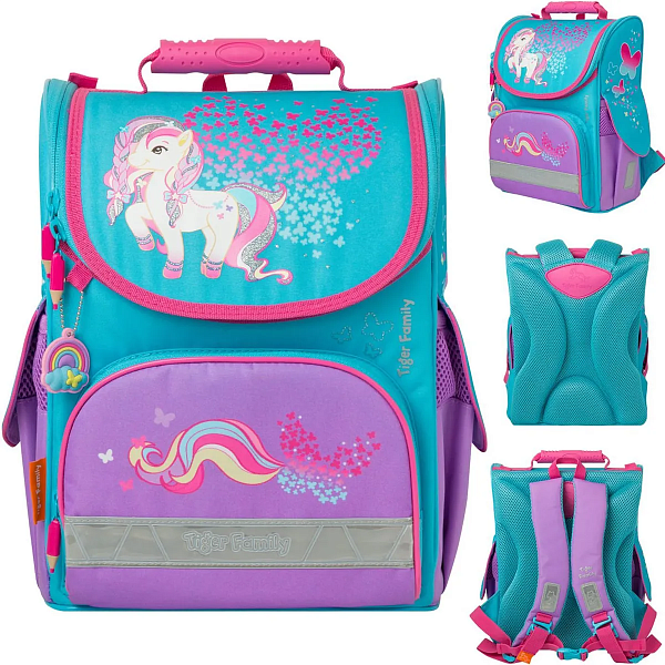 Ранец школьный NATURE QUEST Little Charlotte, разм.35 х 31 х19/33 х 25 х13  см, анатом. спинка, для девочек арт.