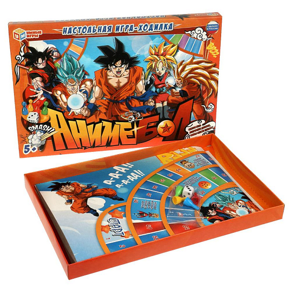 Игра настольная (ходилка) "Анимебол" 217х330х27 мм. Умные игры. 