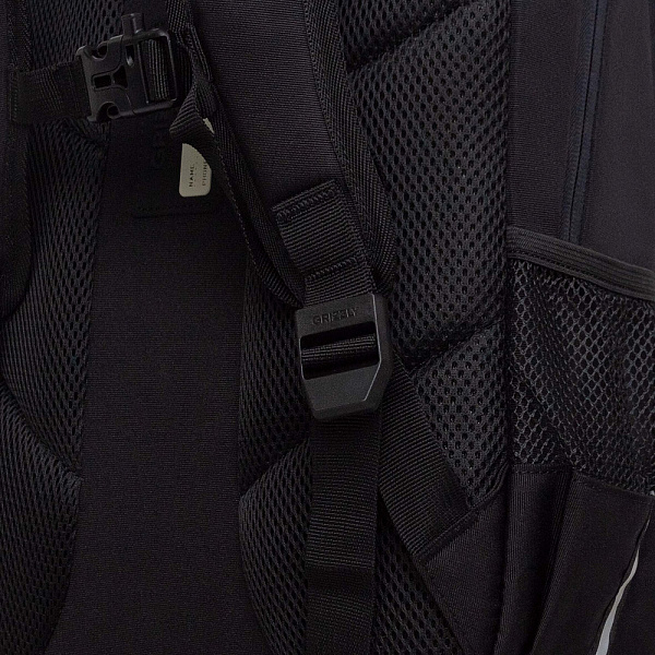 Рюкзак школьный с обвесом и картхолдером на держателе (/2 черный - серый)