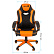 Кресло игровое Helmi HL-S16 "Pilot", экокожа, черная/оранжевая, механизм качания