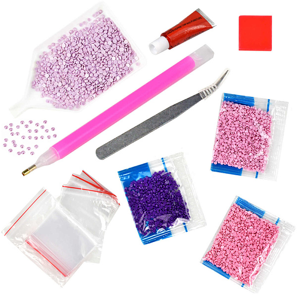 Алмазная мозаика 40*50 см "ГОРНОЕ ОЗЕРО" (26 цветов страз, холст на подрамнике с напечатенной картиной, покрытый клеевым слоем и защитной пленкой, пакеты