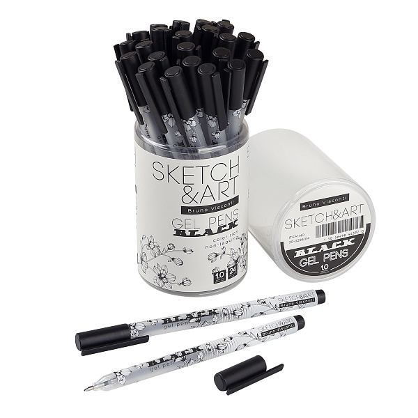 Ручка гелевая 1,0 мм Sketch&Art "UniWrite.BLACK" ЧЕРНАЯ