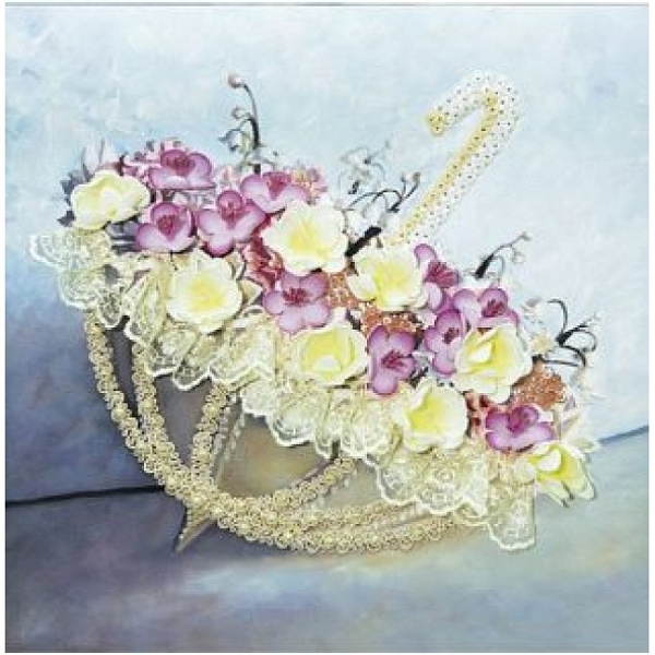 Мозаика из пайеток на холсте "Романтика дождя" 30*40