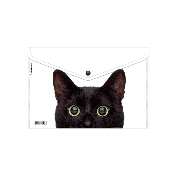 Папка-конверт на кн. А4 ErichKrause Hiding Cats, ассорти (в пакете по 12 шт.)