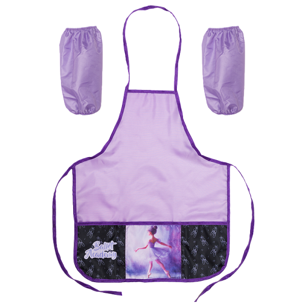 Накидка для труда 45x54 (M) "deVENTE. Ballet Academy" 3 кармана с рисунком, 2 нарукавника