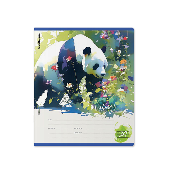 Тетрадь 24 л. лин. "Flower Panda" ErichKrause  (в плёнке по 10 шт.)_MIX-PACK