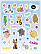 Набор НАКЛЕЕК А6 4 л. "Прикольные животные" в пакете с европодвесом