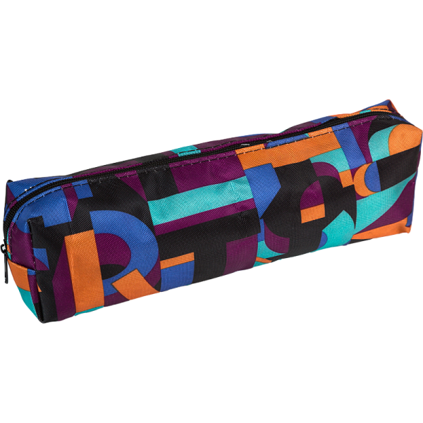 Пенал "Attomex. Grunge" 20x7x3,5 см, прямоугольный для 50 пр. на молнии, текстильный с рисунком, ассорти 3 дизайна