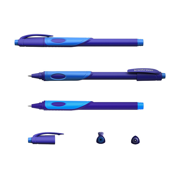 Ручка шариковая  ErichKrause® ErgoLine ® Kids, Ultra Glide Technology СИНЯЯ в пакете