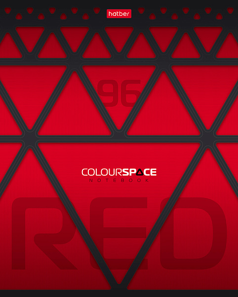 Тетрадь А5 96 листов в клетку, "ColourSpace", обложка мелованный картон, выборочный матовый лак, 60 г/м2