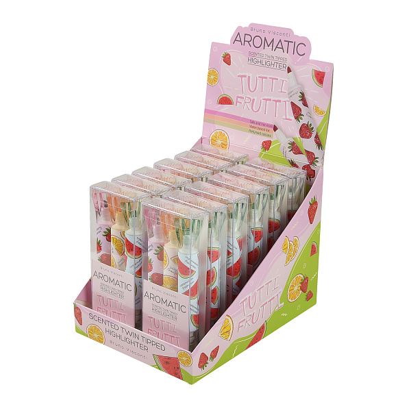 Набор маркеров текст. 3 шт. С ЗАПАХОМ "TUTTI FRUTTI" КЛУБНИКА, АПЕЛЬСИН, АРБУЗ