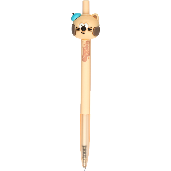 Ручка шариковая автомат. 0,7 мм deVENTE. Strange Animal СИНЯЯ с декор. элементом,чернила на масл основе