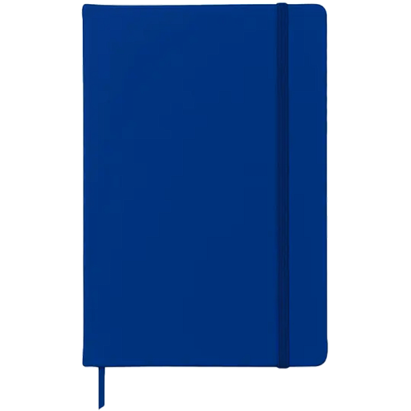 Записная книжка "deVENTE" A5 160 стр, синяя, кремовая бумага 70 г/м² в клетку, печать в 1 краску, тв. обложка из искусственной кожи с покрытием Soft Touch, вертикальная резинка, закругленные уголки, 1 ляссе, в термоусадочной пленке, 