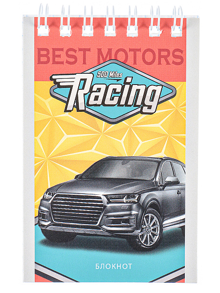 Блокнот А7 40 л. кл. на гребне "ВНЕДОРОЖНИКИ" обл.-мел.картон,бл-офс, TМ"Profit"