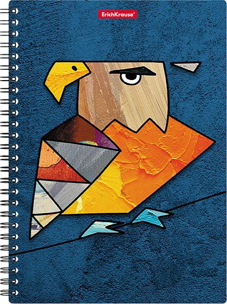 Тетрадь с пластиковой обложкой на спирали ErichKrause Birds, ассорти, А5, 80 л. кл. 