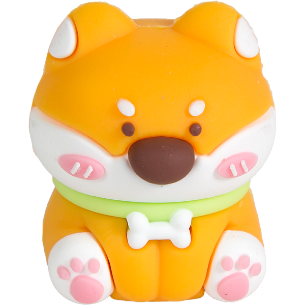 Точилка 1 отв. deVENTE. Doggy, пластиковая с покрытием Softкаждая в индивидуальной пластиковой коробочке с маркировкой, ассорти 3 дизайна