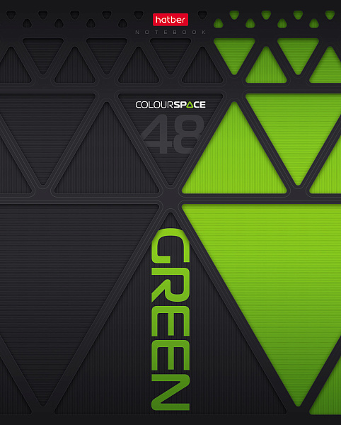 Тетрадь 48 л. кл. "ColorSpace" выб лак 5 диз.в блоке скругл.углы