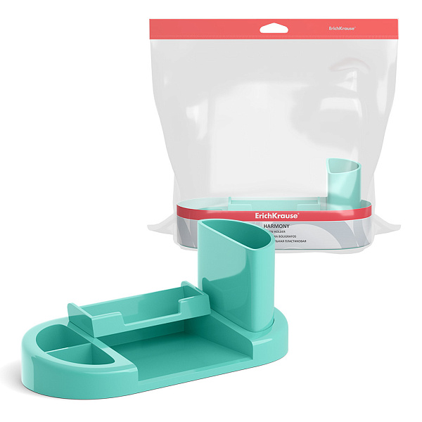 Подставка настольная пластиковая ErichKrause® Harmony, Pastel Mint, мятная