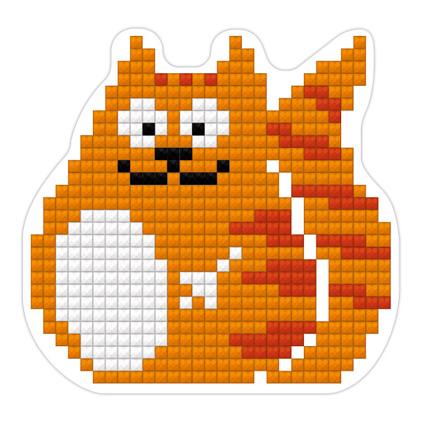 Алмазная мозаика  "ФРЕЯ" магнит "Котик" 6.5 х 7 см