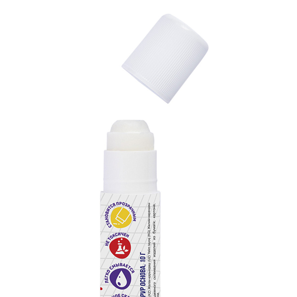 Клей-карандаш  10 г "Лео"  "Учись" прозрачный PVP