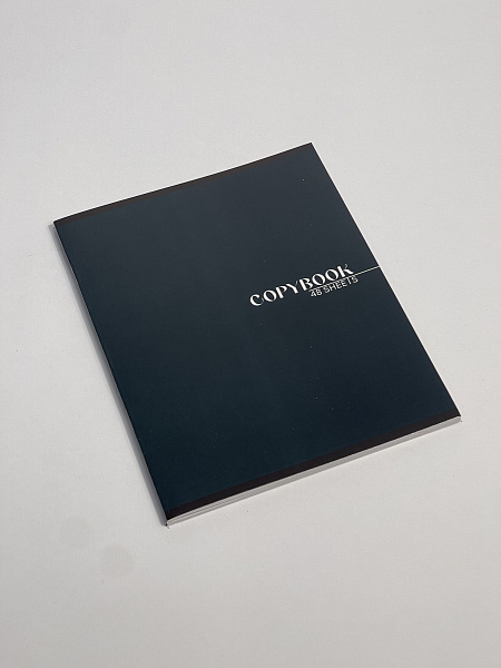 Тетрадь 48 листов, линейка, обложка мелованный картон, блок №2, зеленая