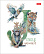Тетрадь 96 листов в клетку "Из жизни дикой природы" 65г/кв.м на скобе мат.ламин. 
