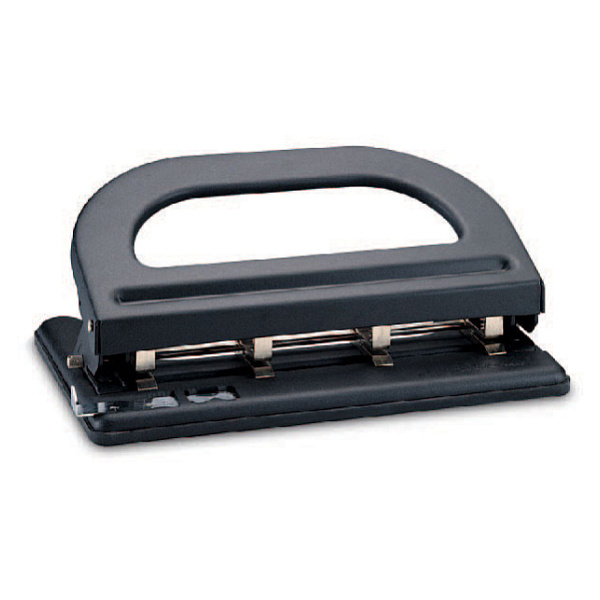 Дырокол на  2-3-4 отверстия до 30 листов черный линейка KW-trio