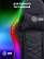 Кресло игровое Cactus CS-CHR-0099BL с RGB подсветкой черный эко.кожа с подголов. крестов. сталь