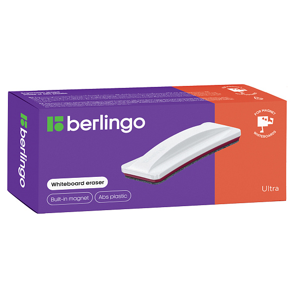 Губка-стиратель для досок 61*149 мм, Berlingo "Ultra", пластик/фетр, на магните, картонная упаковка